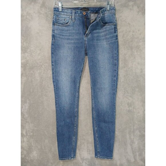 Silver Jeans Womens 27x29 Blue Denim High Note Skinny Mid Rise Stretch - Picture 1 of 10